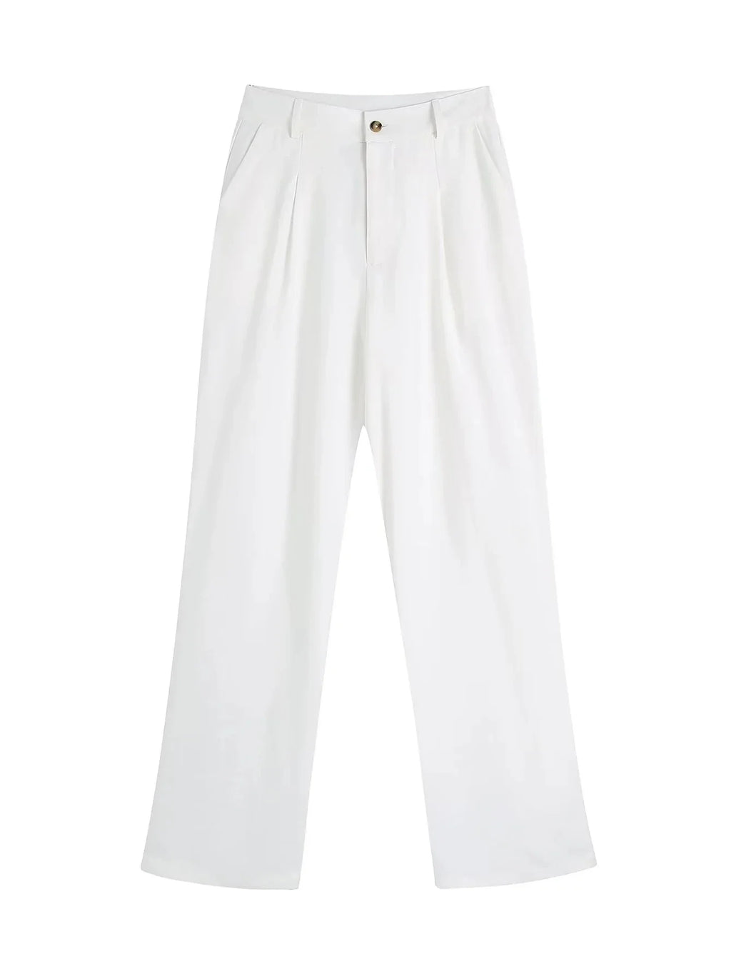 Foridol White Cotton Linen Long Pants Set Sleeveless Vest Pants Suit Office Lay Autumn Summer Wide Leg Casual Fashion Set Outfit