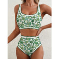 New Sexy Bikinis Print Swimsuits Women's Swimwear Push Up Female Beach Swim Wear Bathing Suits High Waist Bikini Set Pool Bather