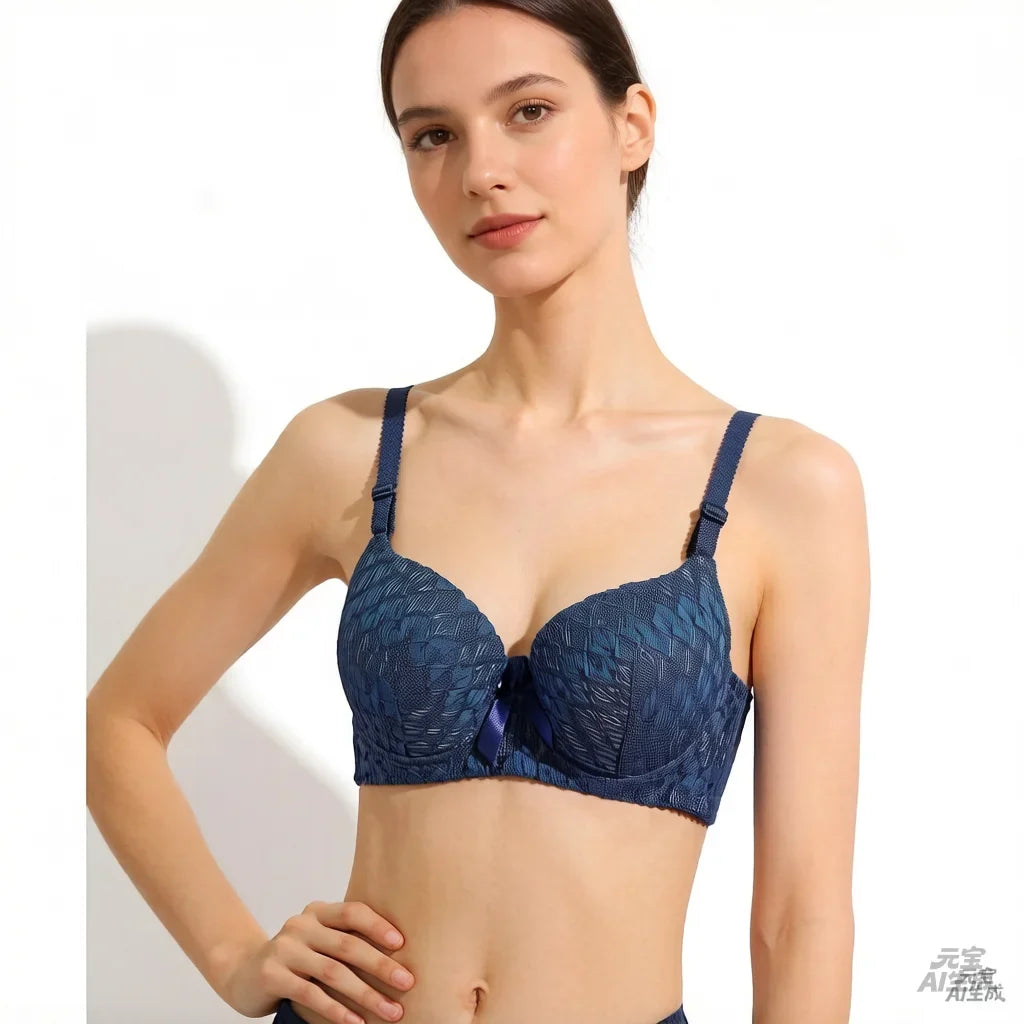 Lace Underwire Bra for Women Push Up Bra Sexy Lingerie Comfortable solid color bra for daily wear D176