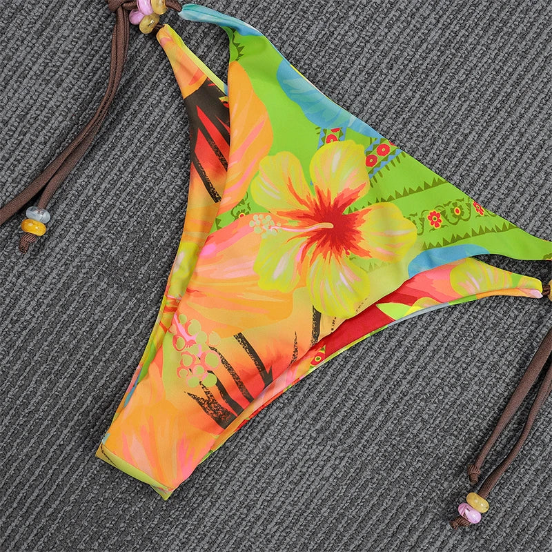 2026 Sexy Printed Mirco Bikini Sets Women Tie Side G-String Thong Swimsuit Female Bandage Bathing Suit Brazlian Swimwear Biquini