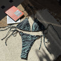 Zebra Print Micro Bikinis Sets Two Pieces Women Halter Metal Ring Swimsuit Brazilian Summer Bathing Suit Swimwear Swimming Suit
