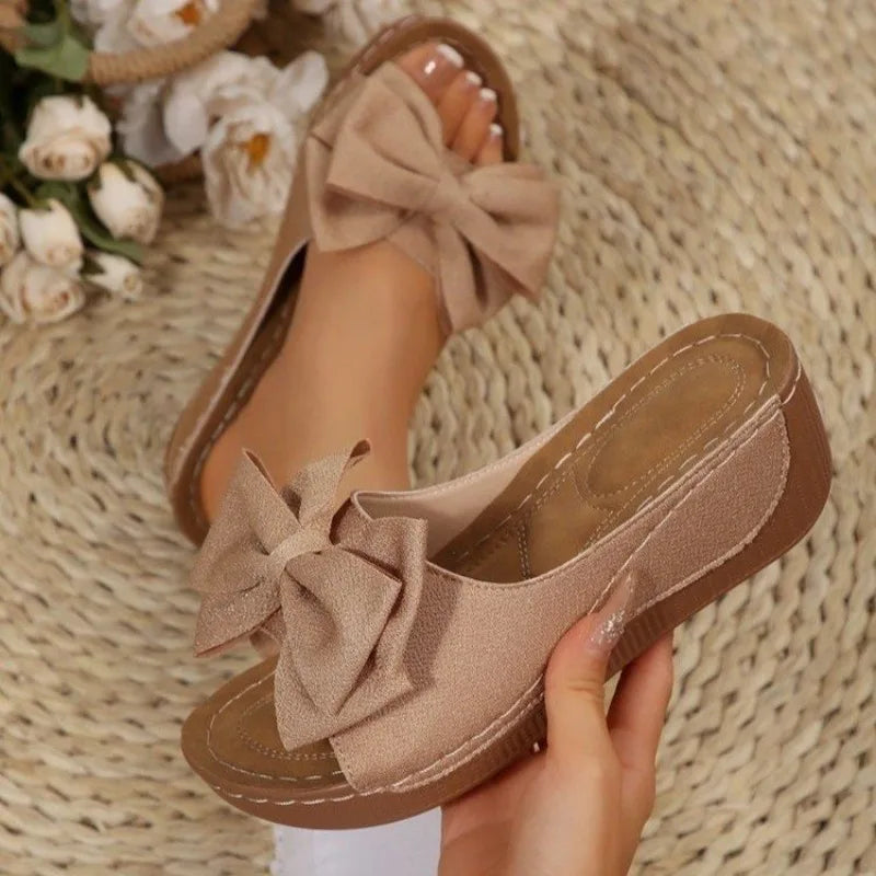 Women's Slippers 2025 Summer New Style Comfortable Sponge Thick Bottom One-Character
