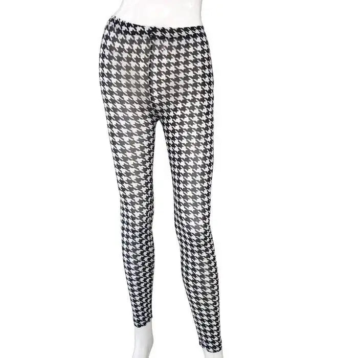 Sweet Sexy Bird Lattice Tight Pencil Leggings Thin Gauze High Waist Mesh Booty Lifting Mesh Lace Transparent Korean Casual PR8C