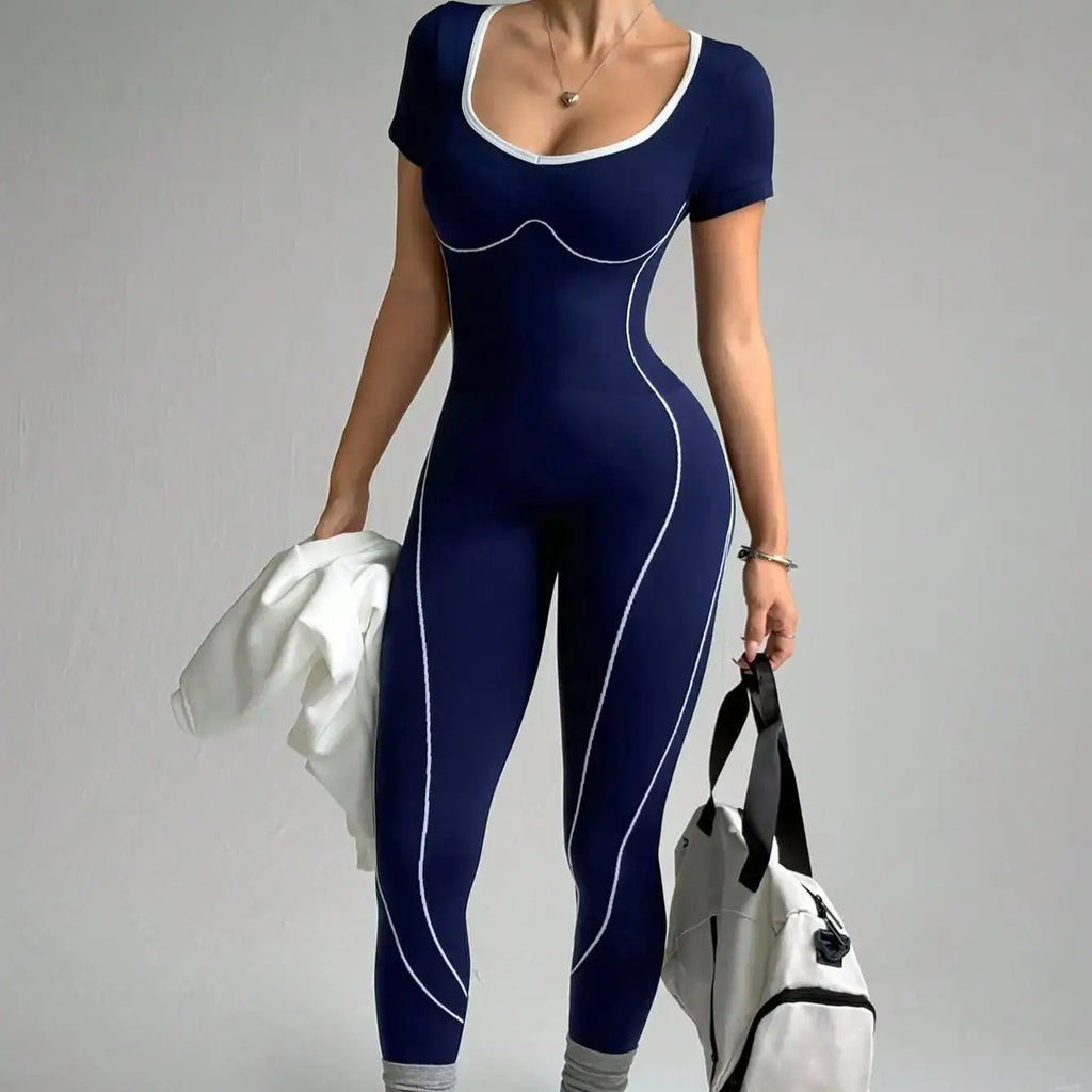 Trendy Bodysuit Sportswear Woman Gym Jumpsuits Sport Pants Seamless Woman Clothing Yoga Clothes Female Fitness Overalls Leggings