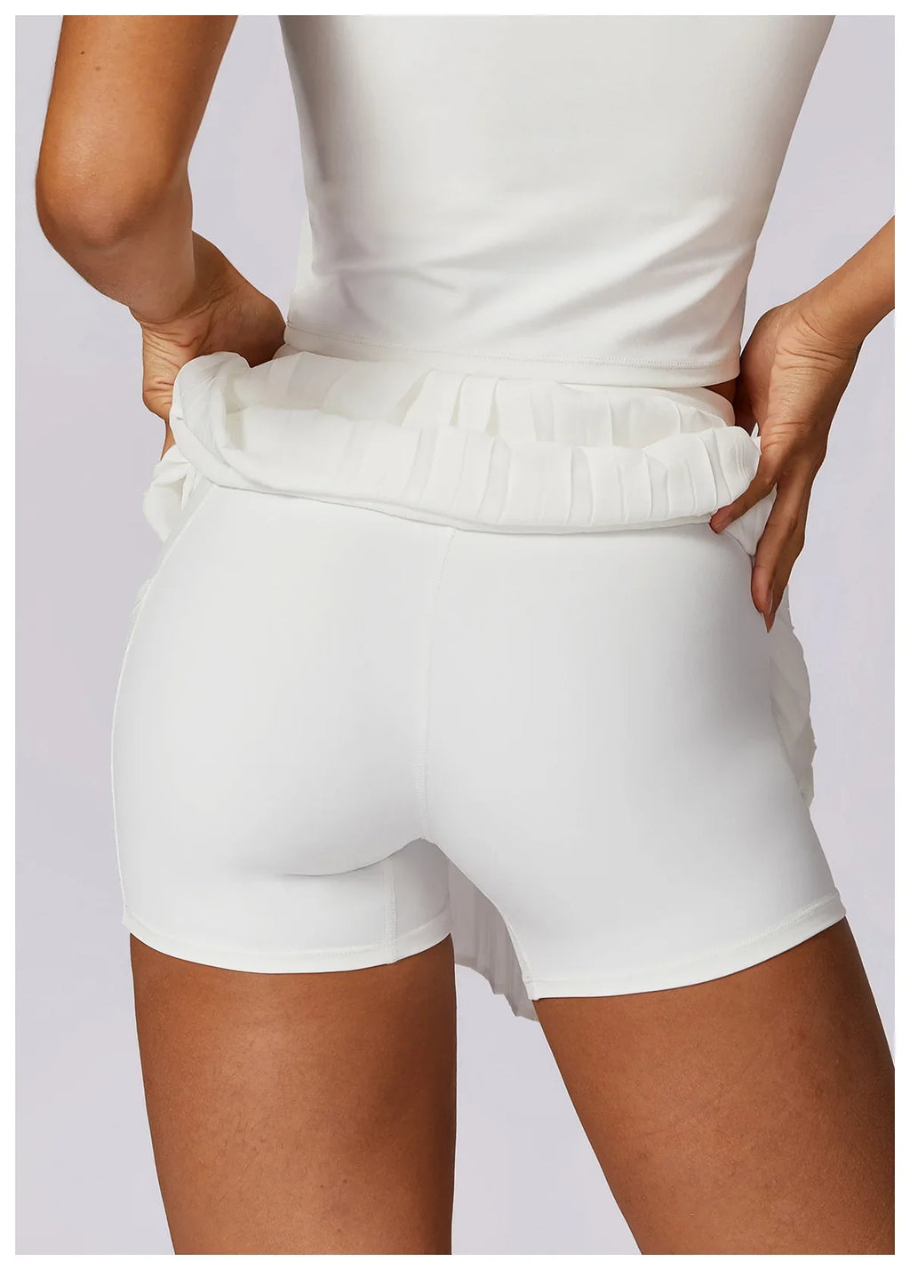 Sports Tennis Short Skirt Women's Summer Pleated Fake Two-piece Quick Drying Skort Fitness High Waist Pocket Yoga Running Skirts