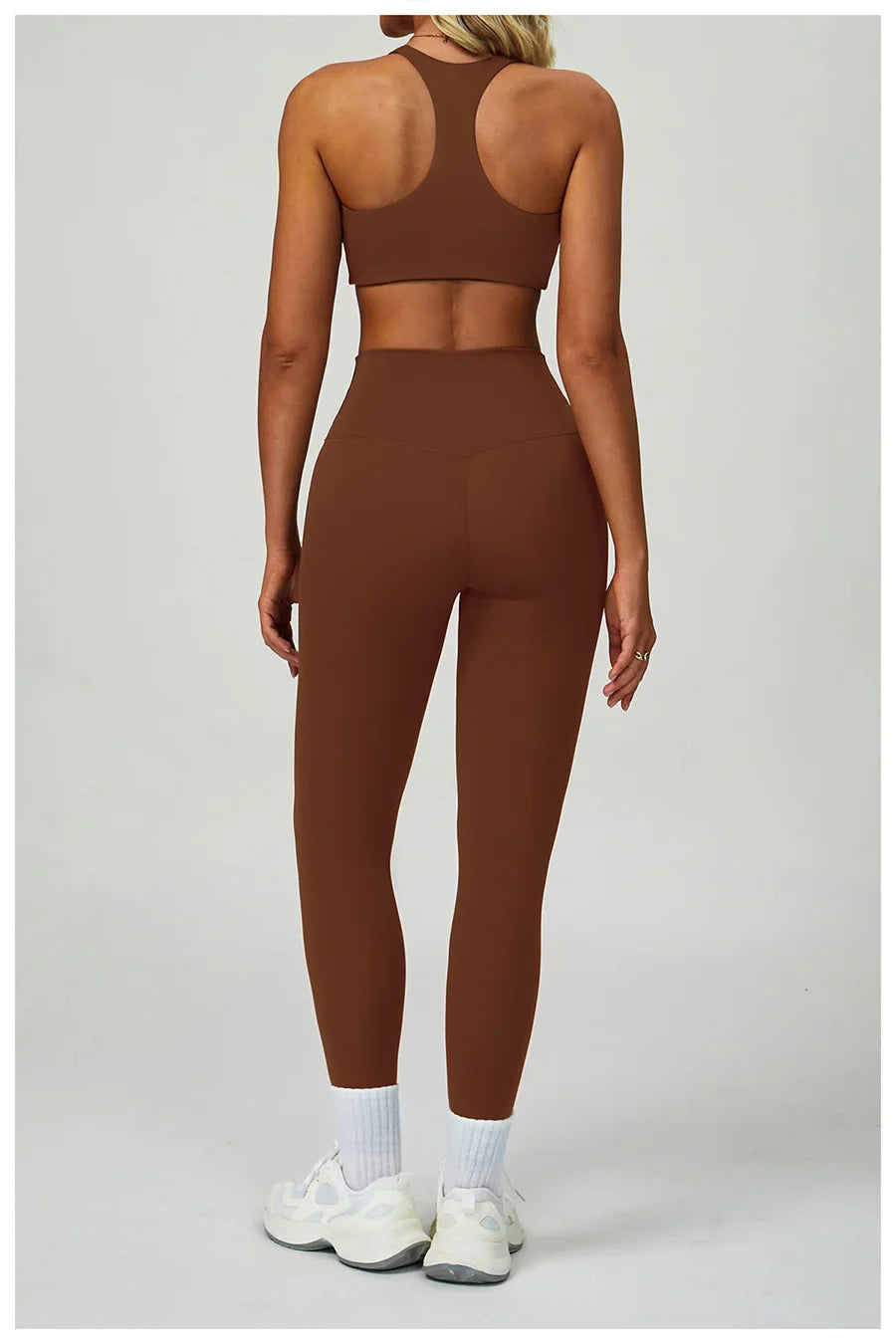 New Sportswear Seamless Yoga Set Gym Clothes Sportswear Long sleeved jacket Women Fitness Set Tracksuits Sports Bra Gym Leggings