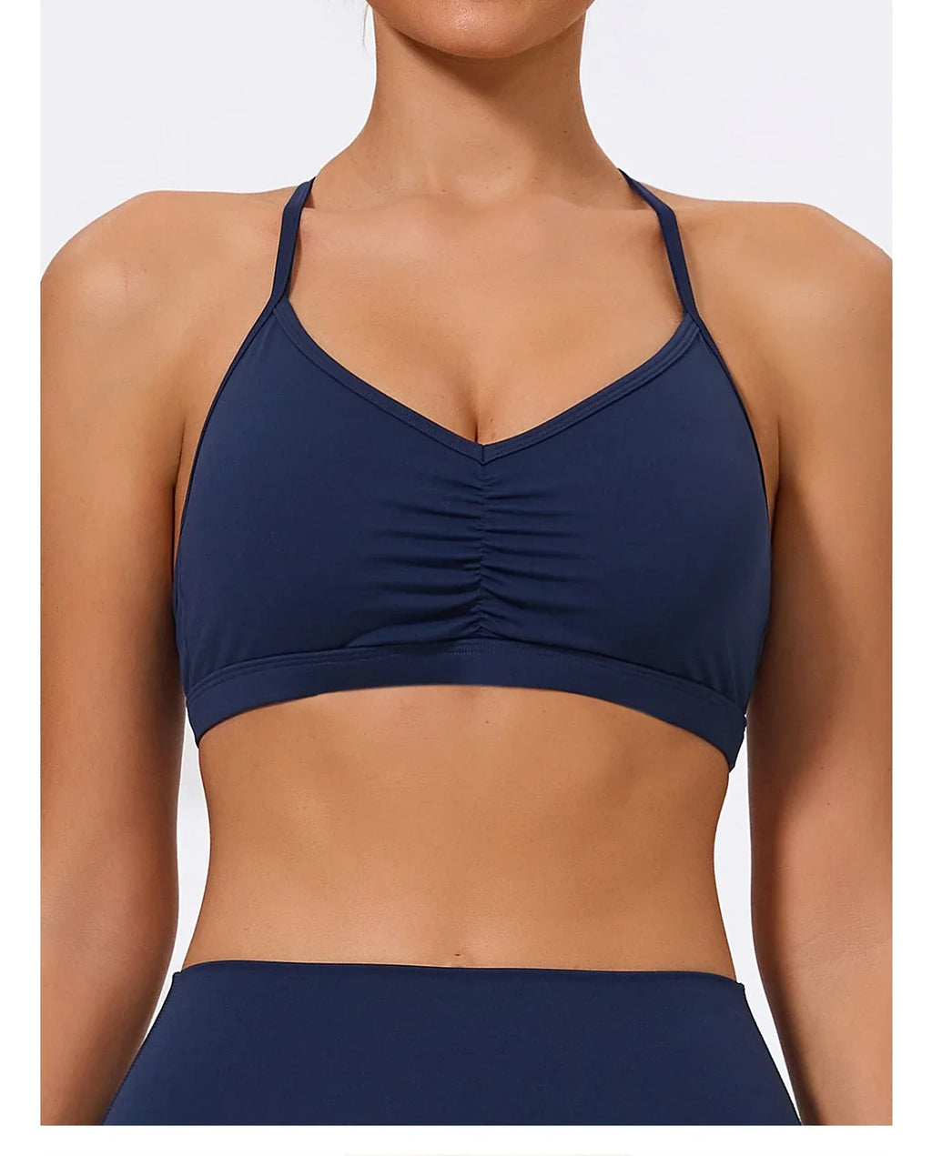 Hearuisavy Summer Scrunch Sports Bra Gym Top Women Running Back Cross Top Sportswear Yoga Underwear Fitness Workout Yoga Clothes