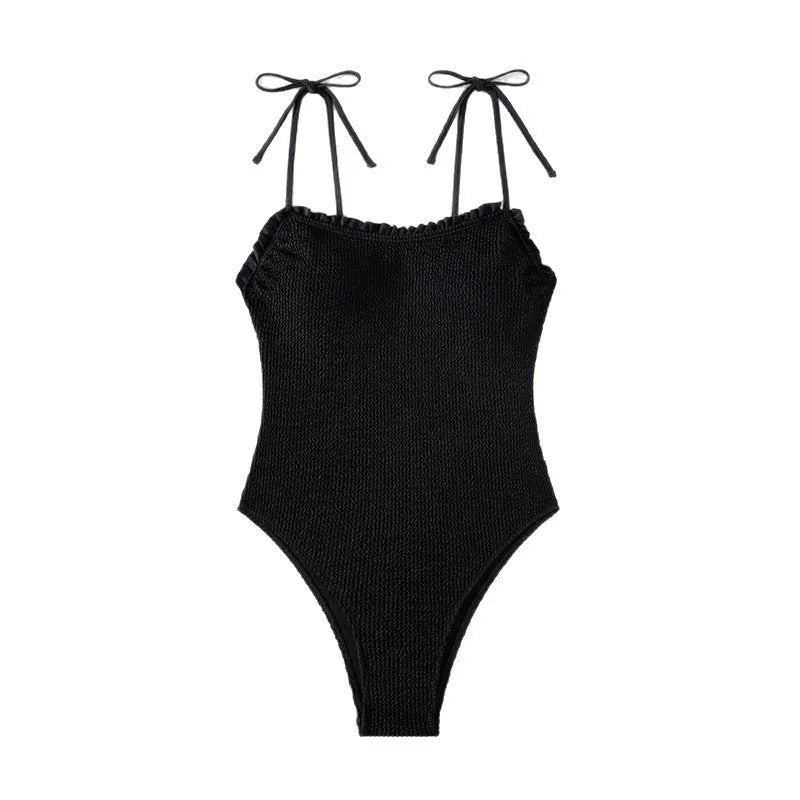 2026 New Black Sexy One Piece Swimsuits Closed Women Swimwear Push Up Swimming Wear Body Bathing Suits Beachwear Pool Bather