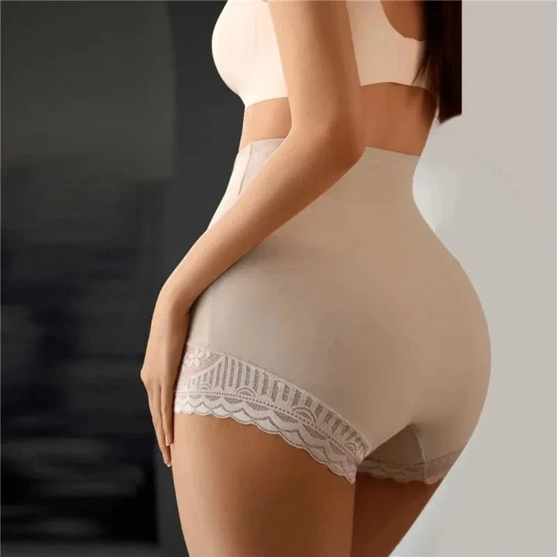 High Waist Lace Flat Belly Shorts For Women Slimming Panties Shapewear Tummy Control Underwear Female Hip Lifting Pants