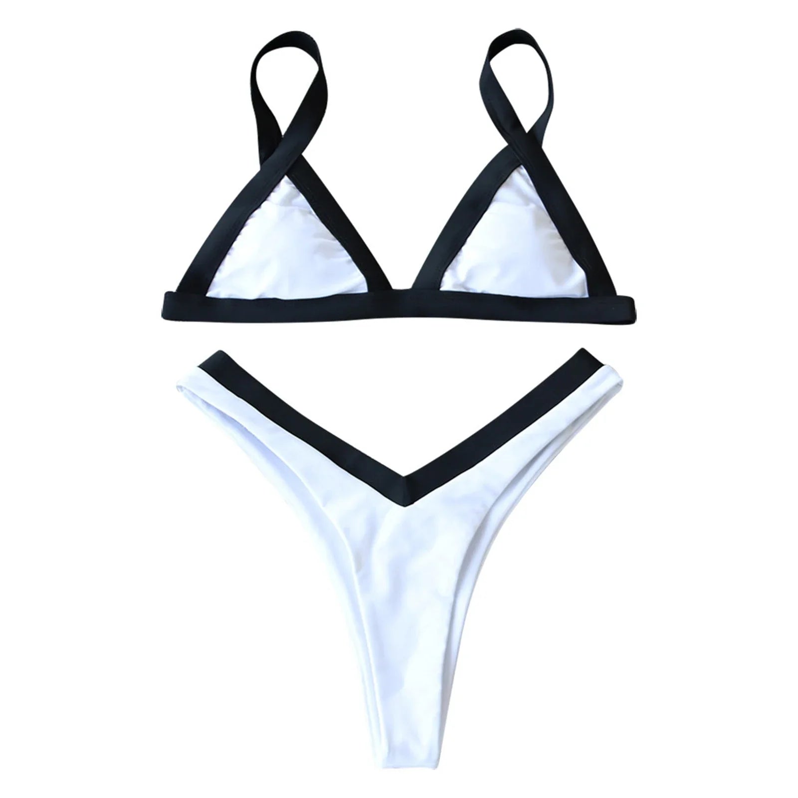 Sexy Micro Bikini Women's Triangle Bikini Set Two Piece Swimsuit Color Block Swimwear Summer Female Beachwear 2025 Bathing Suit