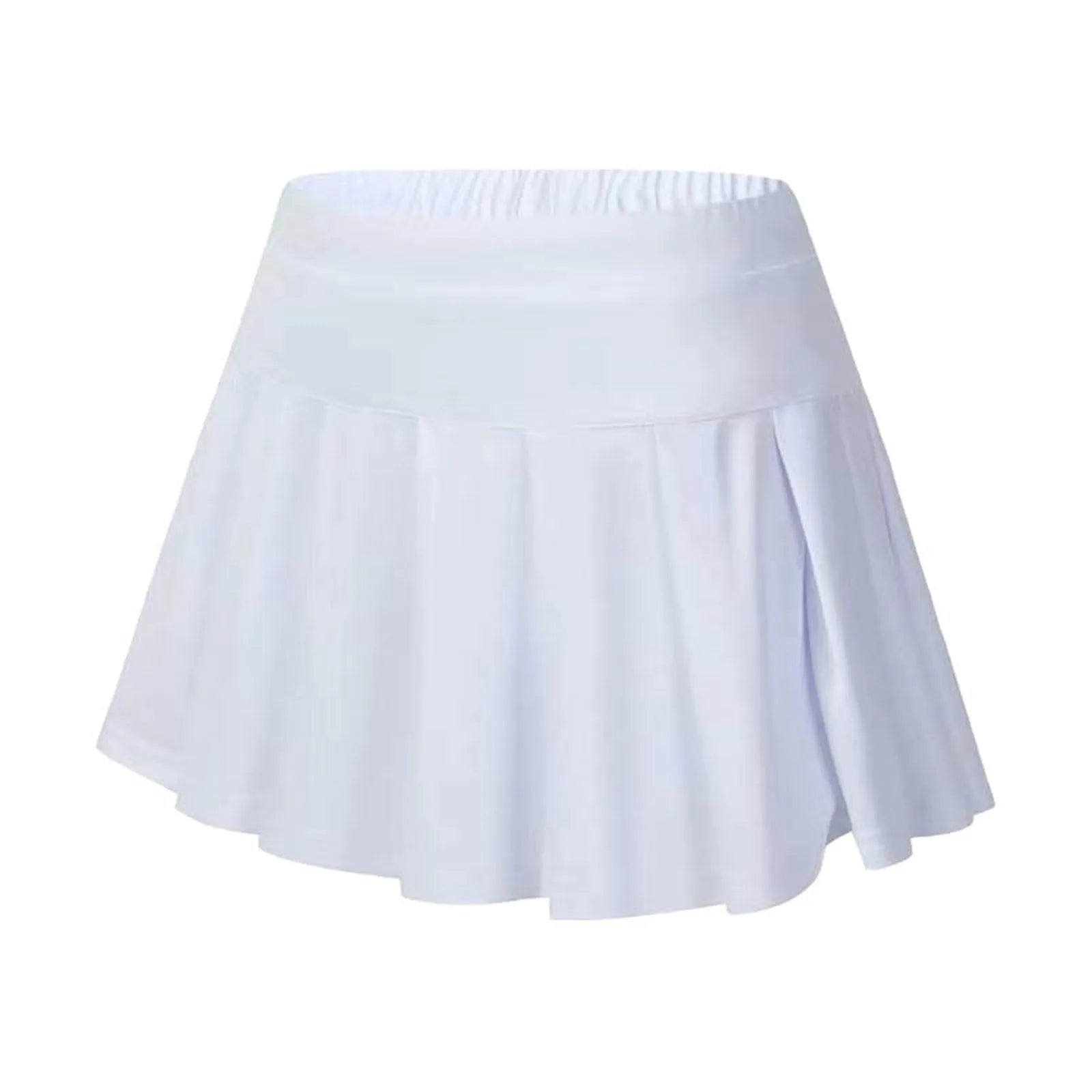 New Summer Tennis Skirt Sports Culottes Quick Drying Double Layered Pleated Skirts Women Solid Color Running Fitness Skirt