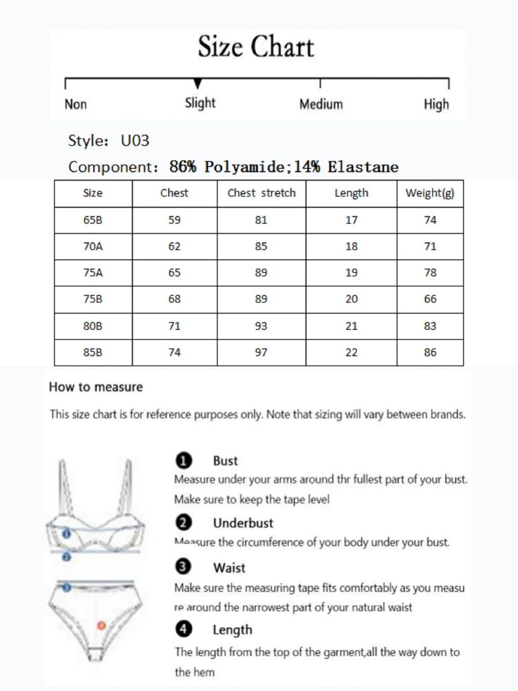 Heavy Duty Sexy Polyester Shapewear Push Up Lingerie Adjusted-Straps Women Bra Cropped Top U03