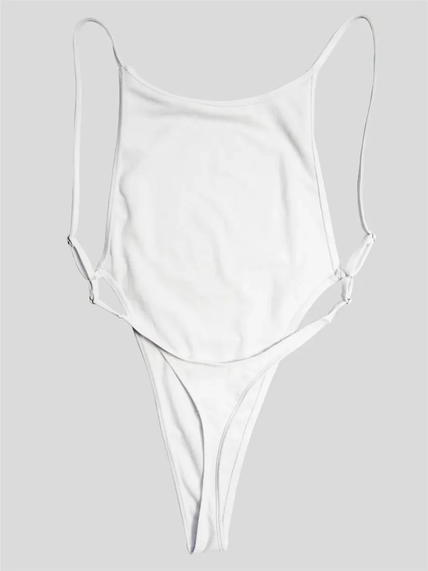 Extreme Mini Micro String Backless Women Swimwear One Piece Swimsuit Female High Cut Monokini Thong Bathing Suit Swim Beachwear