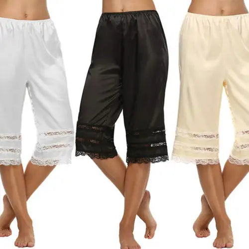 Women’s Pajama Pants Lace Trim Loose High Waist Sleepwear Bottoms Elastic Waist Band Nightwear Trousers