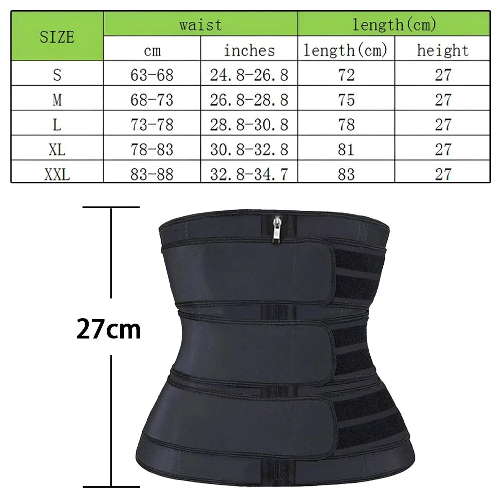 Women Postpartum Triple Belts Waist Trimmer - Tummy Control Body Shaper Girdle Slimming Fat Burning Sheath Belt