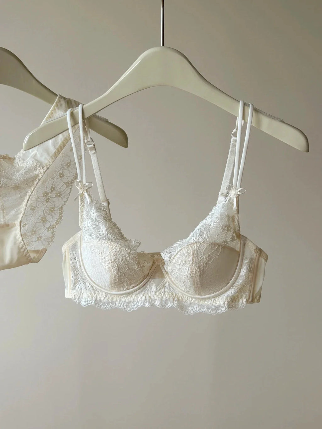 French Inspired Minimiser Bra Women Sexy Lingerie Set Large Chest Support Thin Comfort Half Cup Soft Underwire Anti Sagging