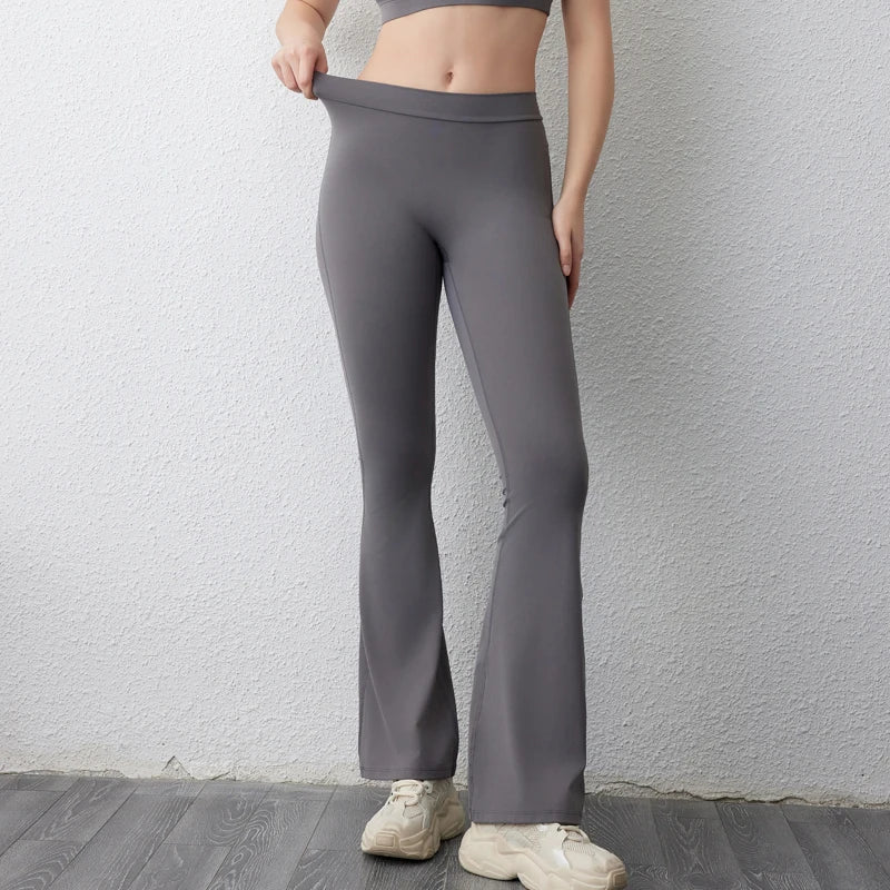 DIAS FIT JOY V-back flared pants yoga hip lifting tight pants wide leg fitness pants Gym exercise running yoga pants