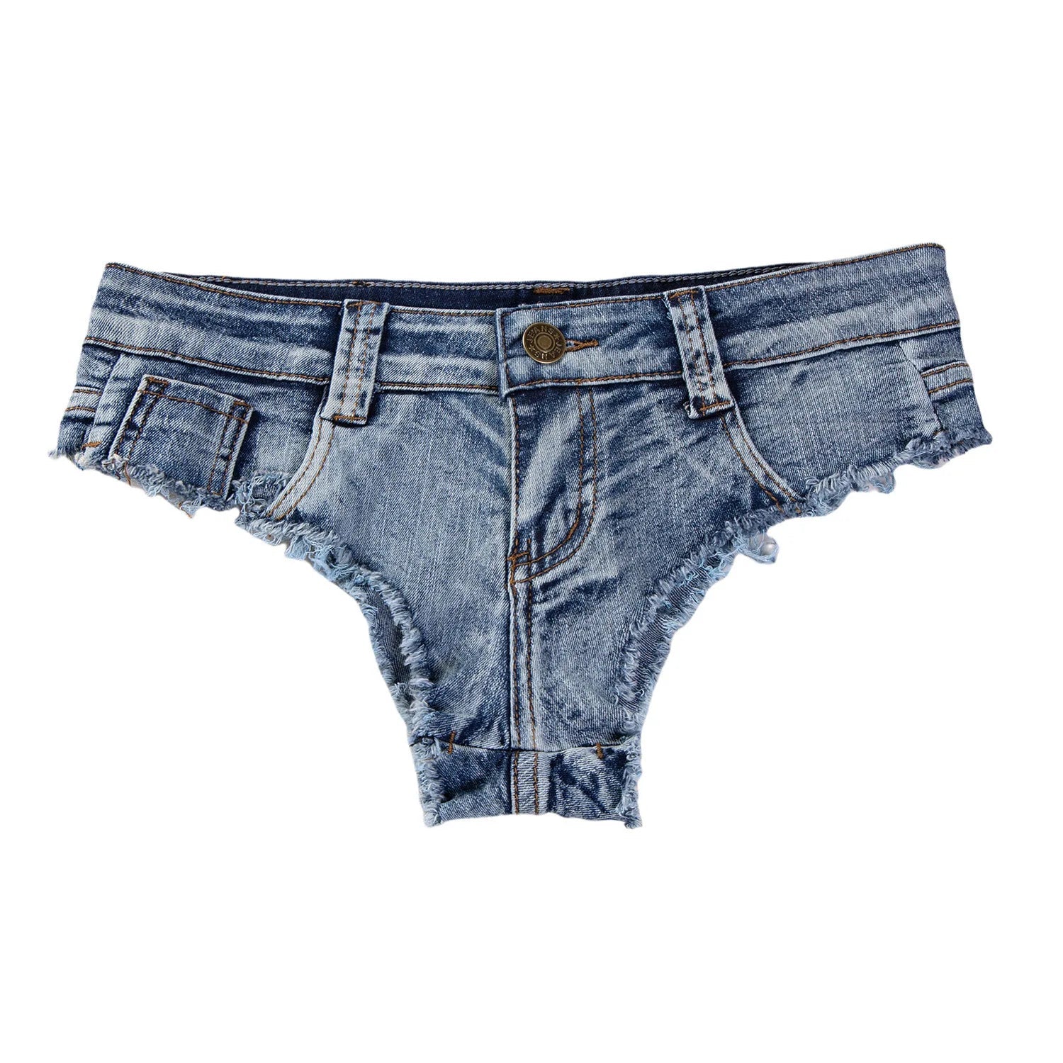 Summer Low Waist Hot Girl Slim Fit Plus Size Stretch Jeans Women's Denim Shorts For Beach Spa & Hot Springs Water Sports G5WM