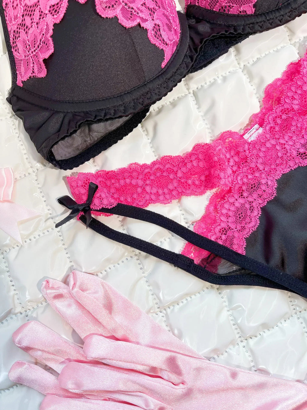 MOYISU New Release Contrast Bra Set | Demure & Sexy French Lace Bralette | Accentuates Small Chest Curves | Breathable Lingerie