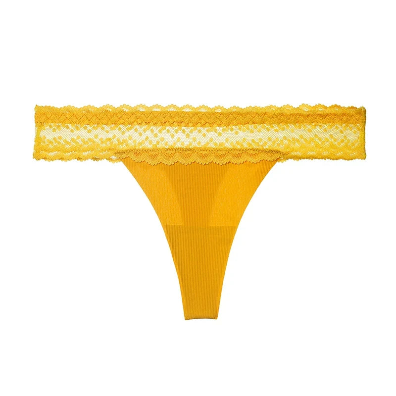 Ice Silk Girls G String Sexy Panties Women Briefs Thong Seamless Lace Underwear Yoga oFemale Thin Low Waist Lingerie Size S-XL