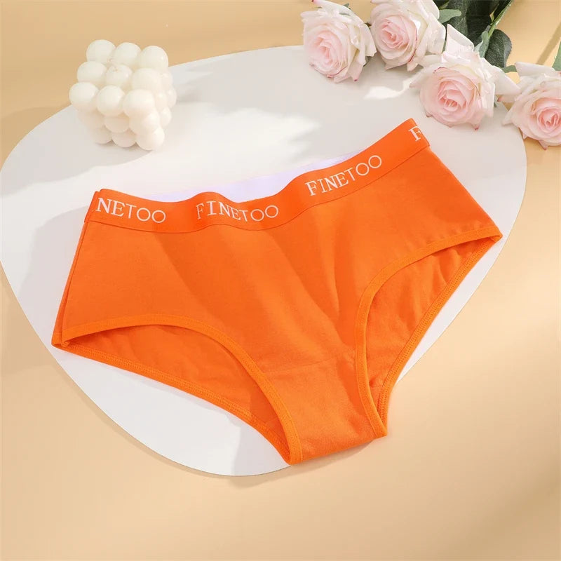 3Pcs Women's Cotton Briefs Letter Belt Underwear Women Panties Sexy Breathable Briefs Female Stretch Ladies Soft Lingerie