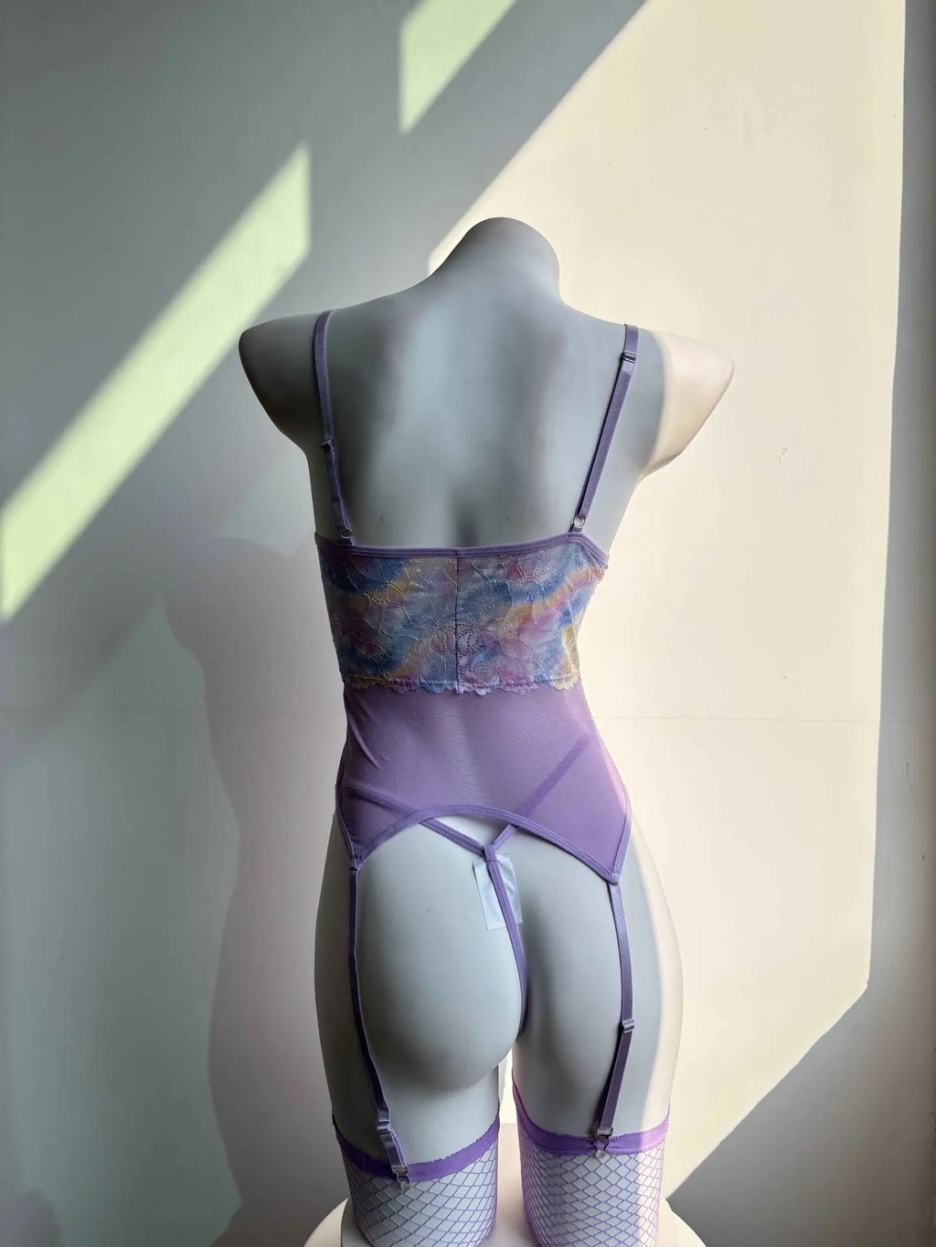 Toucheart Erotic Lingerie with Stockings See-through Color Lace Uniform Body Shaping Patchwork Intimate Seductive Underwear Set