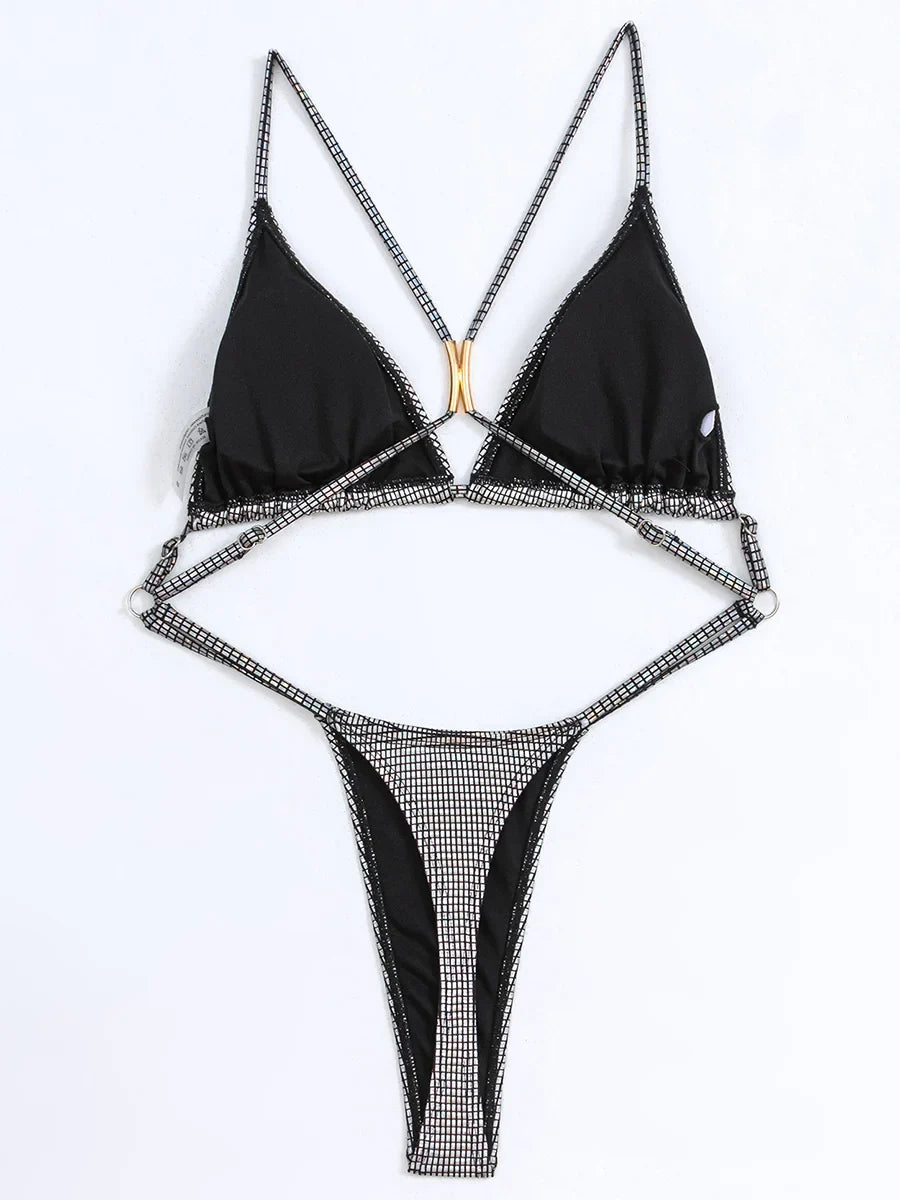 High Cut Out G String Female Swimwear One Piece Swimsuit Women Mini Micro Thong Monokini Bather Backless Bathing Suit Swim Wear