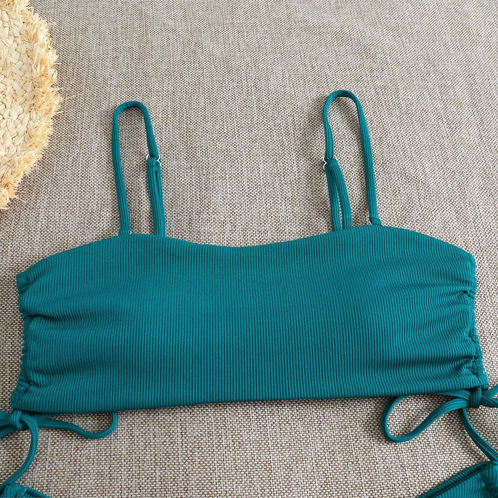 Sexy Bandeau Bikinis 2025 Women Brazilian Swimwear Female Swimsuit Two Pieces Bikini Set Bather Bathing Suits Girls Beach Wear