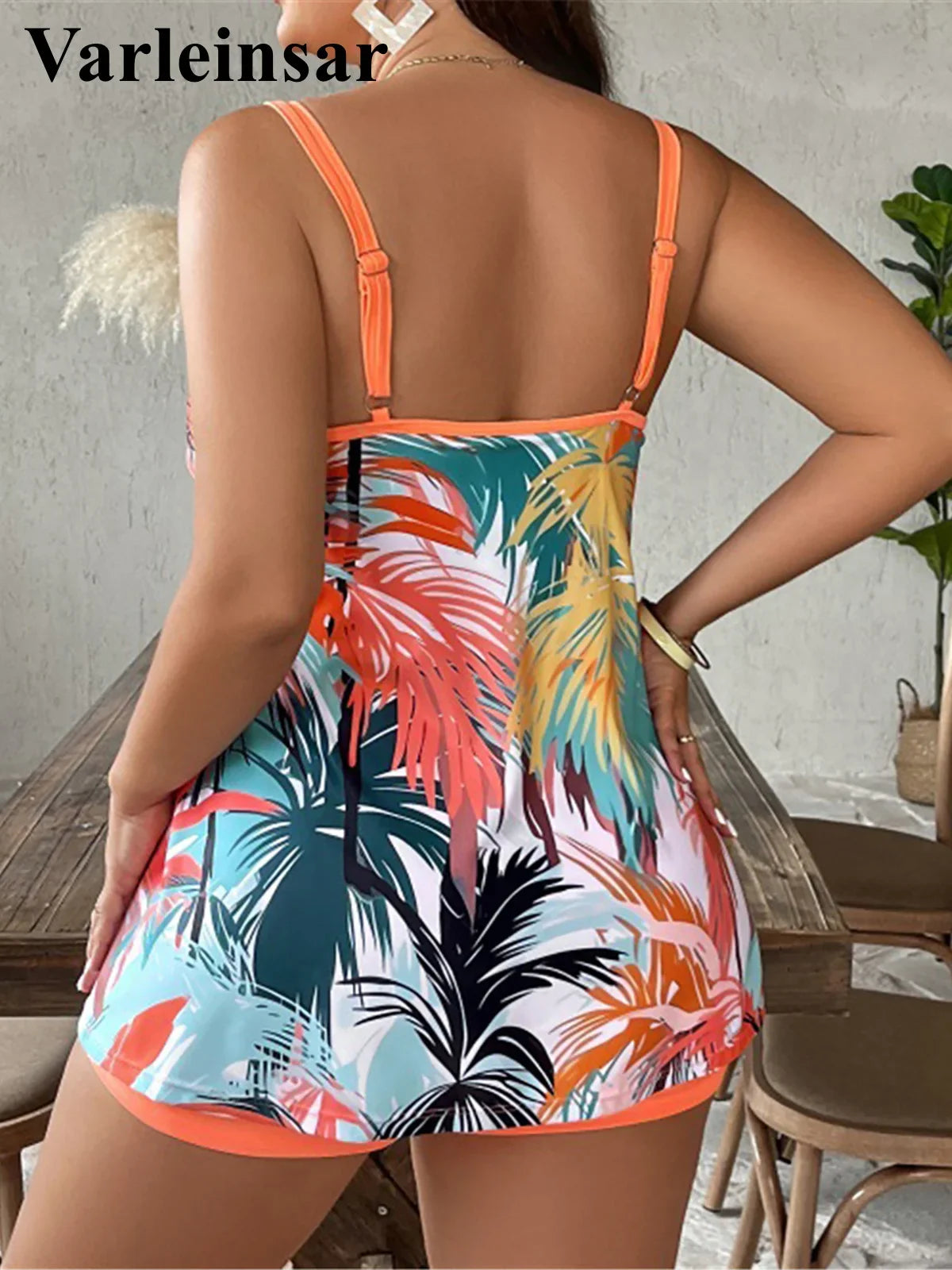 0XL - 4XL New Printed Bikini Plus Size Large Size Swimwear Women Swimsuit Female Two-Pieces Bikini Set Bather Bathing Suit V5901