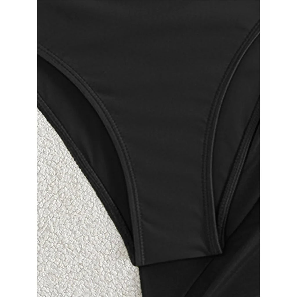 XS - L 6 Colors One Piece Swimsuit Female With Skirt Cut Out Women Swimwear Bandeau Metal Ring Bather Bathing Suit Swim V8108