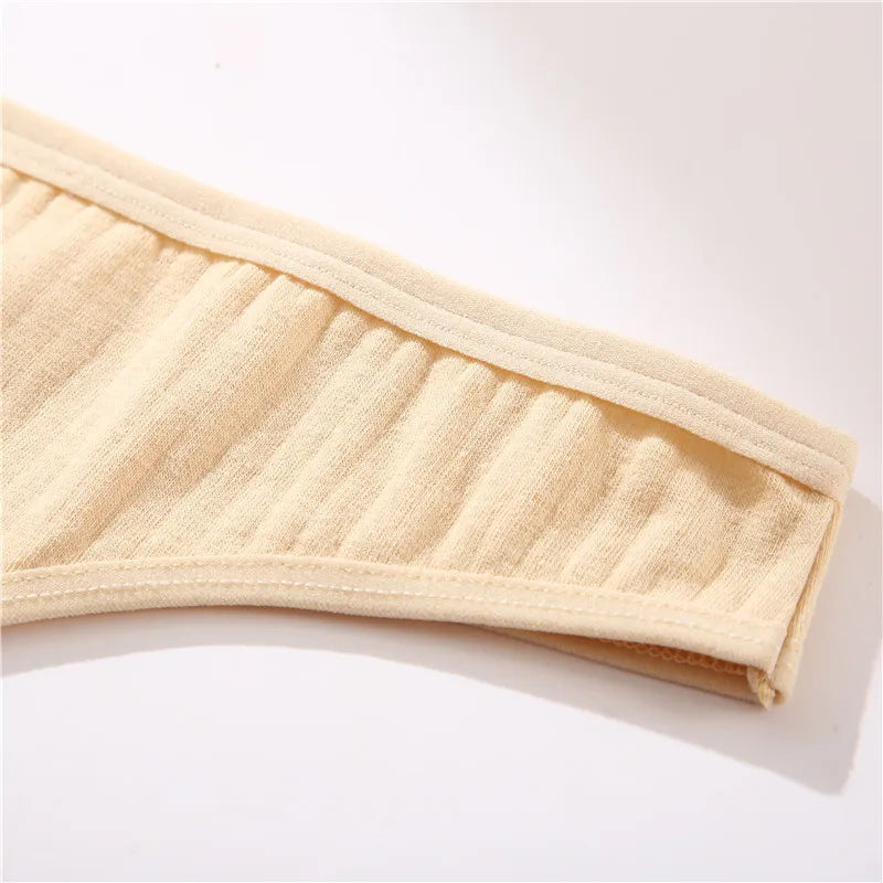 Women Cotton Thongs Panties Sexy Low Waist T-Back G-string Underpants Thongs Girls S-XL Intimates Lingerie Breathable Bikini New