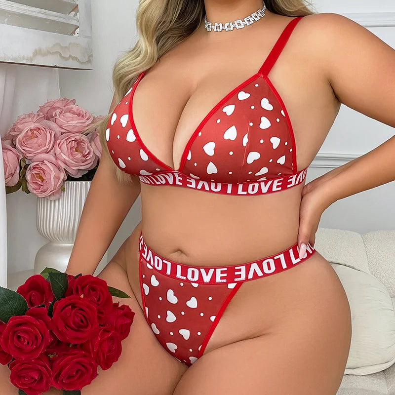 Sexy and comfortable large size bra set without underwire summer thin anti-sagging adjustable underwear set 4XL ultra-thin