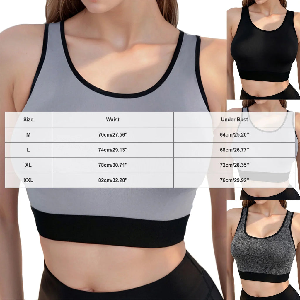 Seamless Women Yoga Bra Racerback Sports Crop Tops Breathable Gym Tank Top No Pads Quick Drying Fitness Running Workout Tops