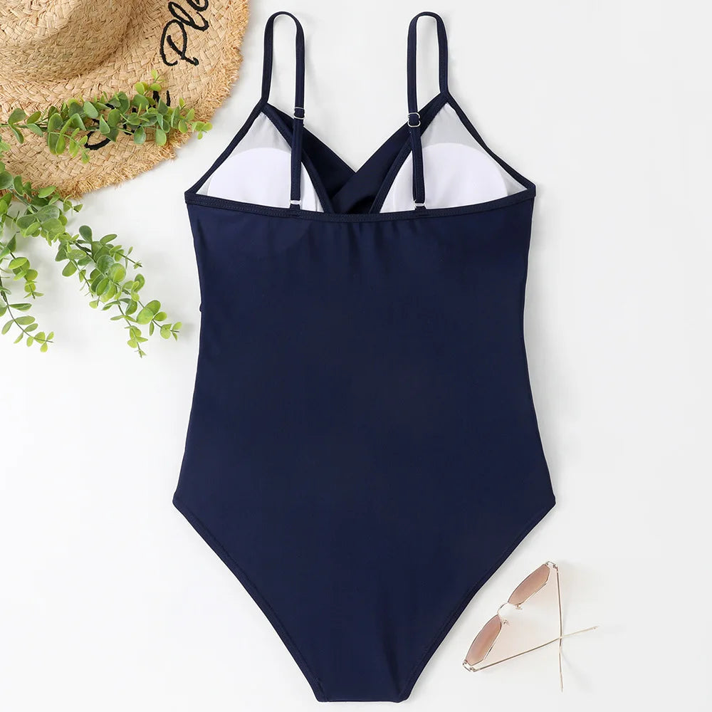 S - XXL Sexy Wrinkled One Piece Swimsuit Women Swimwear Female Monokini Swimsuits 2025 Bathing Suit Swim Beach Wear Bodysuit