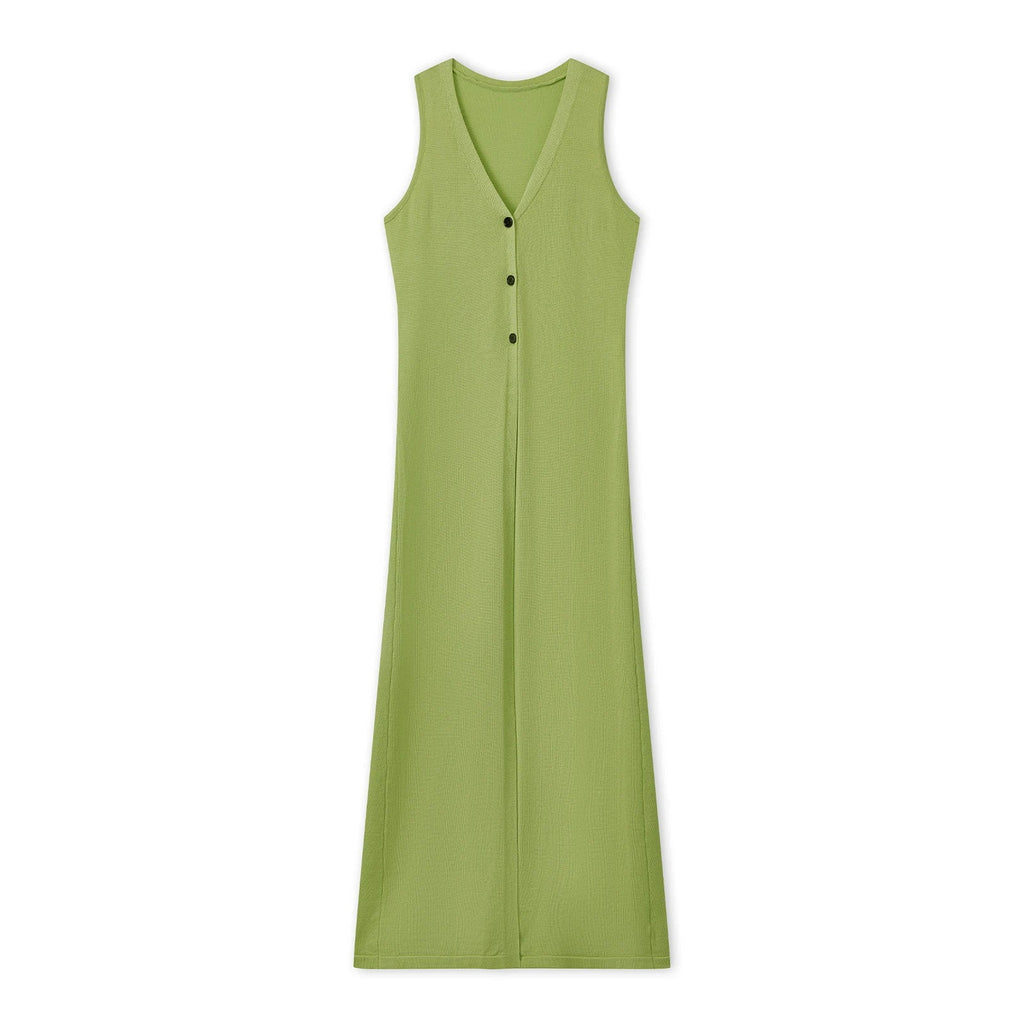 Fall Summer Knit Vest Women Elegant Sleeveless Button Vest Solid Summer Long Cardigans Tops for Casual Daily