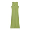 Fall Summer Knit Vest Women Elegant Sleeveless Button Vest Solid Summer Long Cardigans Tops for Casual Daily
