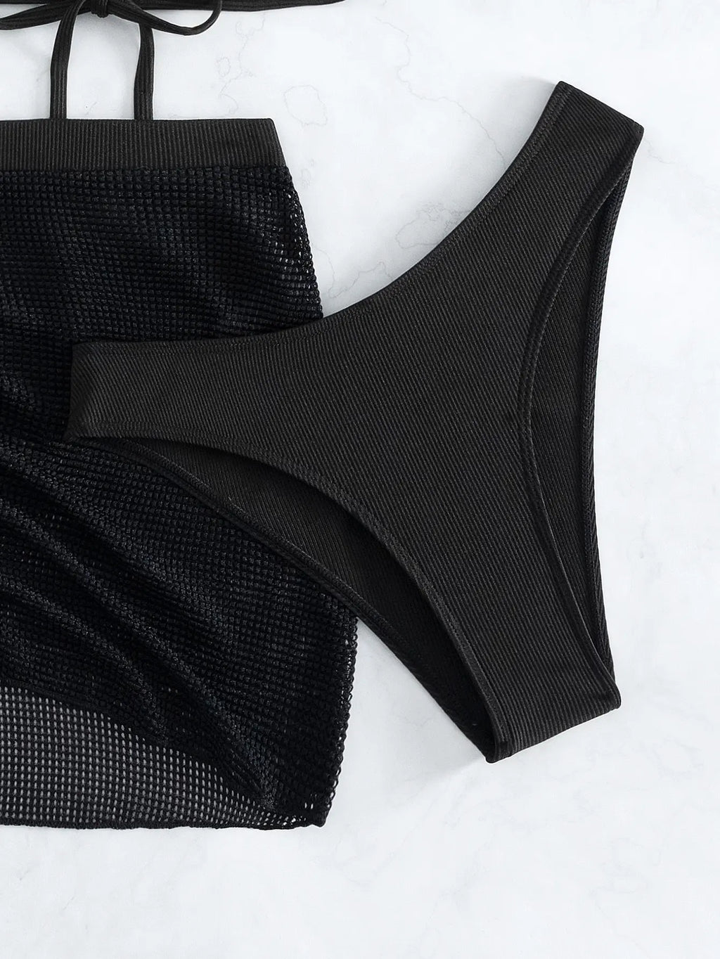 3 Pieces Triangle Halter Bikini 2026 Women & Beach Skirt Swimwear Female Printed Swimsuit Bathers Bathing Swimming Swim Suit