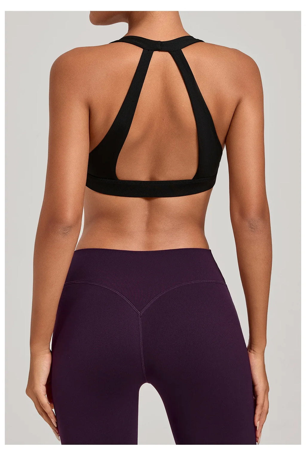 Sports Bra Gathered Neck Hanging Style Backless Tight Yoga Bra Women's Top Fitness Outdoorsports Pilates Training Gym Workout