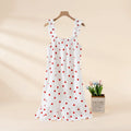 Women’s Cotton Gauze Ruffle Nightgown, Sleeveless Frill Strap Home Sleepwear, Soft Breathable Casual Night Dress for Summer