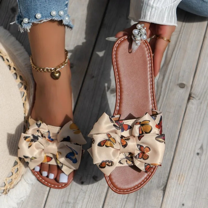 Women's Summer Bohemian Clip Toe Flip Flops Non-Slip Flat Slippers Beach Shoes House Bathroom Non-Slip Shoes Slides