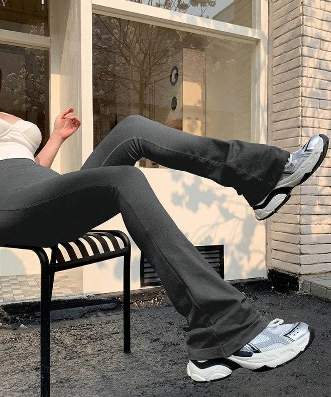 Autumn High-Waisted Women's Micro Yoga Fitness Pants Tight Fit Comfortable Outdoor Suitable Leggings with No Awkward Lines