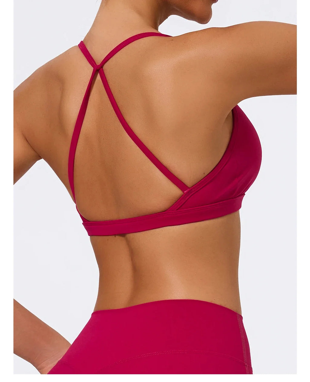 Hearuisavy Summer Scrunch Sports Bra Gym Top Women Running Back Cross Top Sportswear Yoga Underwear Fitness Workout Yoga Clothes