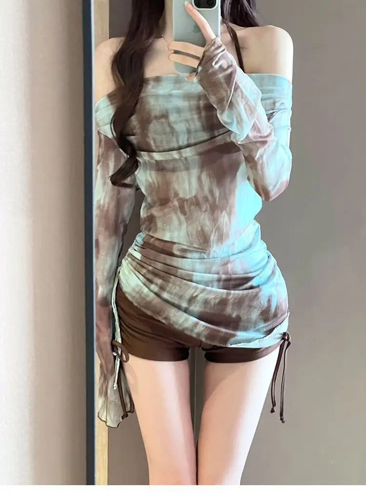 Swimsuit Women's Split Bikini Three Piece Set Sexy Gathering, Covering The Belly Show Off Weight, Soaking in Hot Spring Vacation