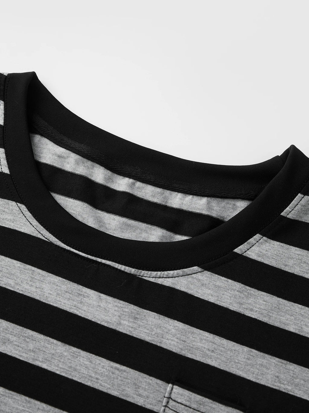 Women Striped Print Long Sleeve Tops Fitted Round Neck Fall T-shirts Casual Streetwear for Daily Office Party