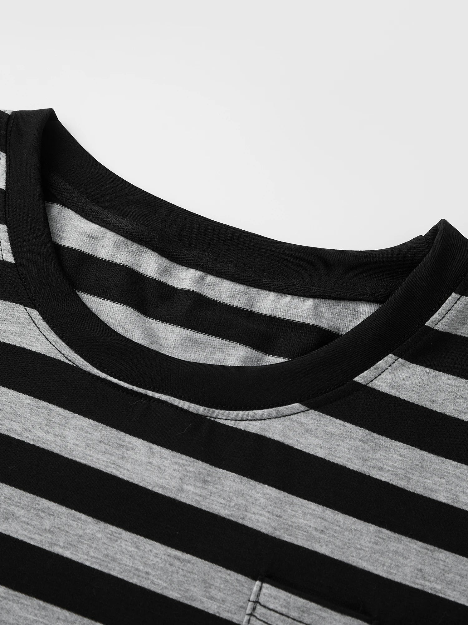 Women Striped Print Long Sleeve Tops Fitted Round Neck Fall T-shirts Casual Streetwear for Daily Office Party