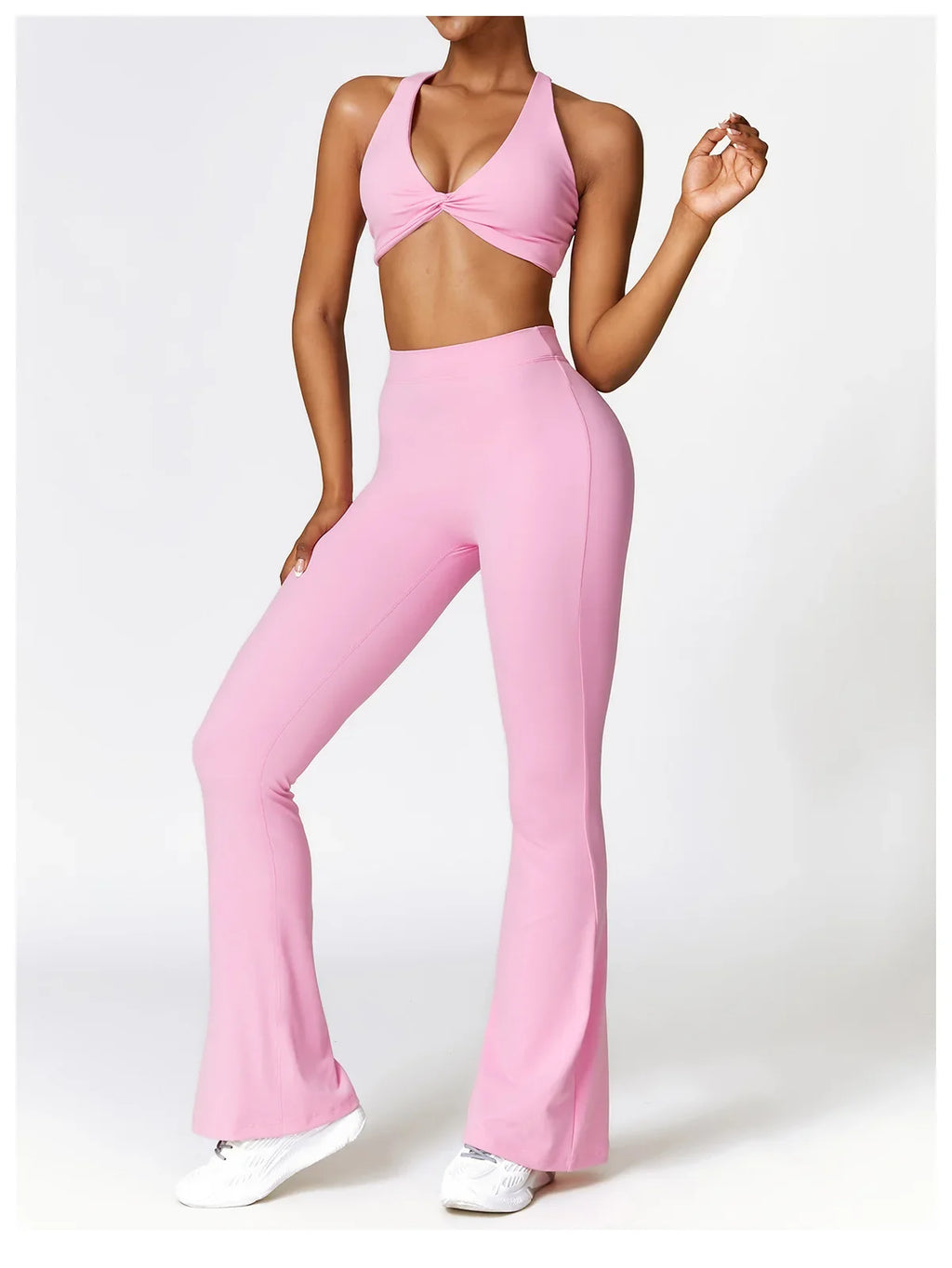 Sexy Sports Leggings Women V Back Scrunch Flares Leggings High Waist Yoga Flares Pants Push Up Gym Leggings Women Yoga Clothes
