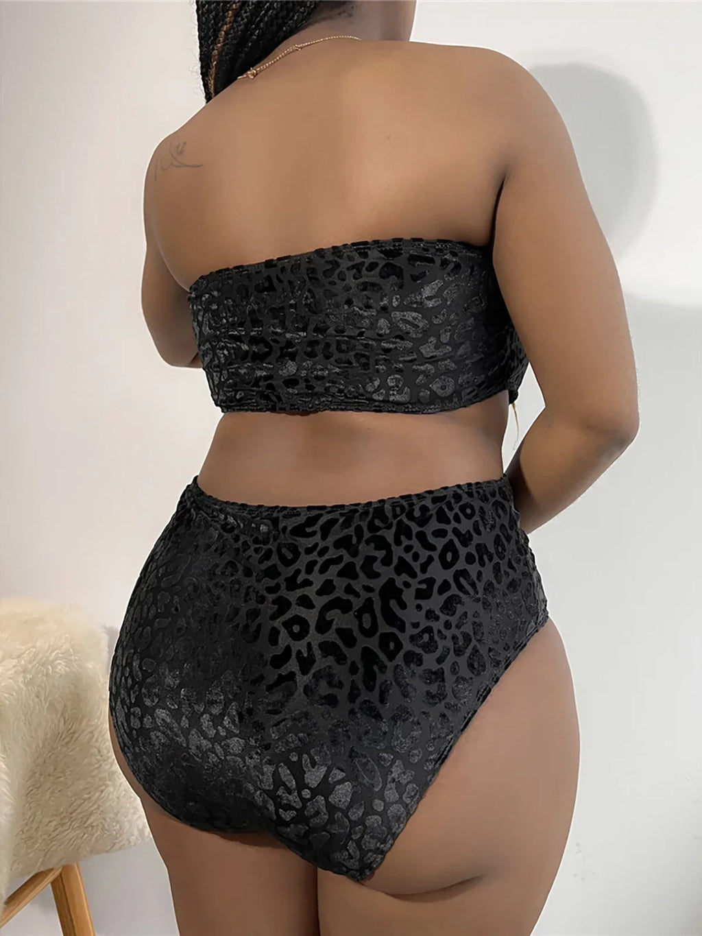 0XL - 4XL New Leopard Bikini Plus Size Large Size Swimwear Women Swimsuit Female Two-pieces Bikini set Bather Bathing Suit K3977