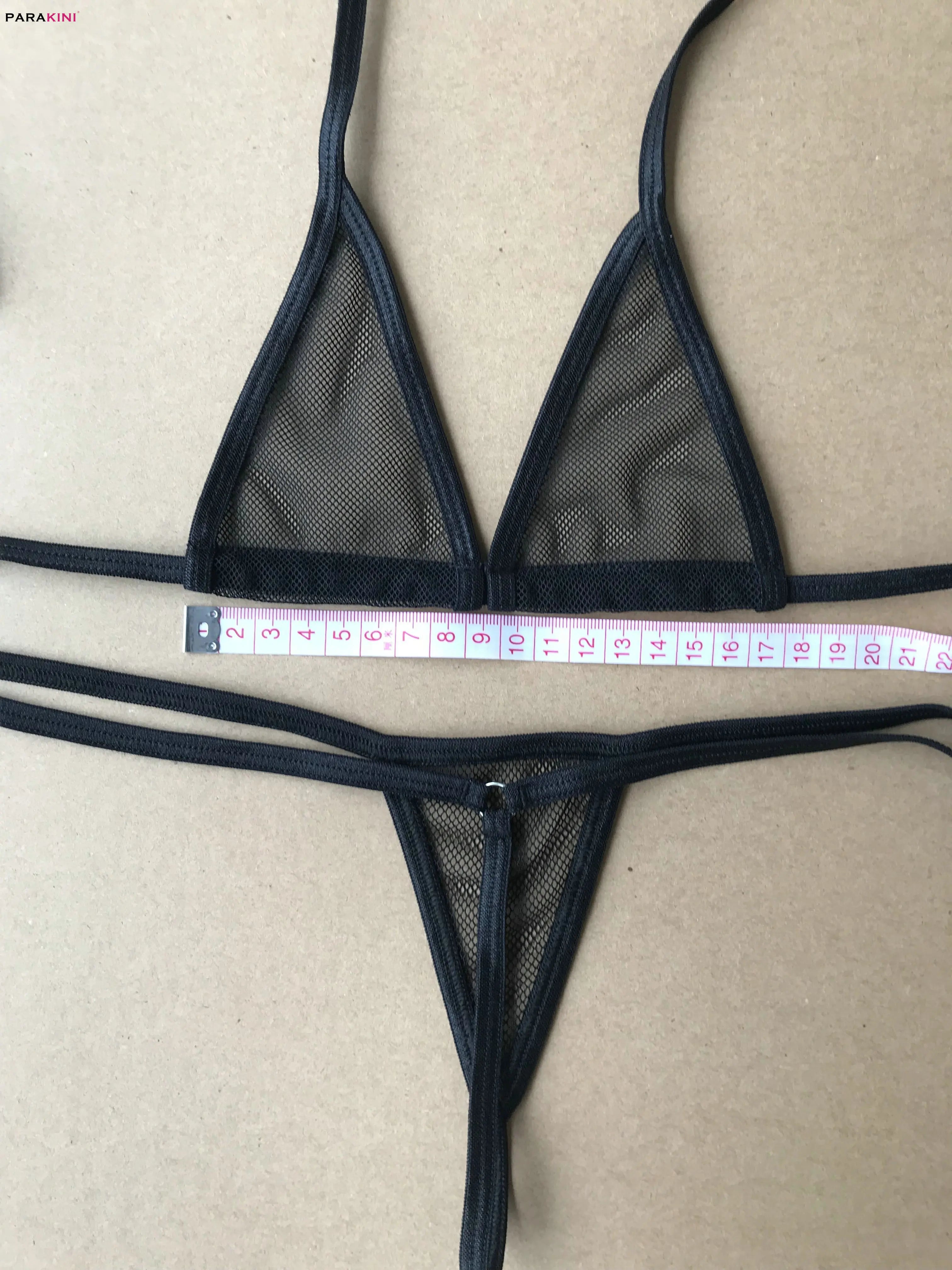 DEKA Women's Mini Micro Exotic Bikini Hot Sexy Bandage Bra + G-Strings Thong Open Crotch Erotic Lingerie Underwear Swimsuit Sets