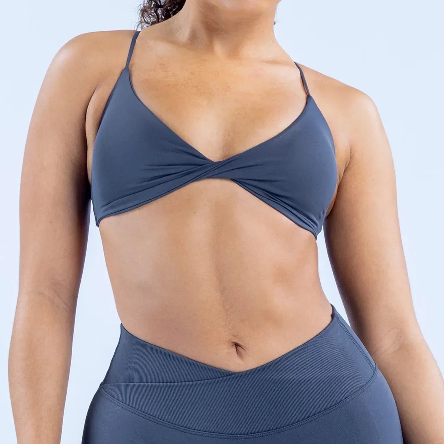 NCLAGEN Vision Twist Front Sports Bra High Support Push-up Gym Underwear Cross Thin Strap Workout Fitness Running Sexy Yoga Top