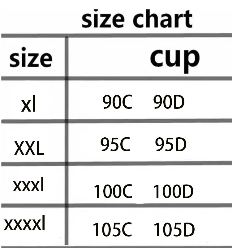 Sexy and comfortable plus-size bra without underwire summer thin full coverage anti-sagging adjustable underwear set 4XL